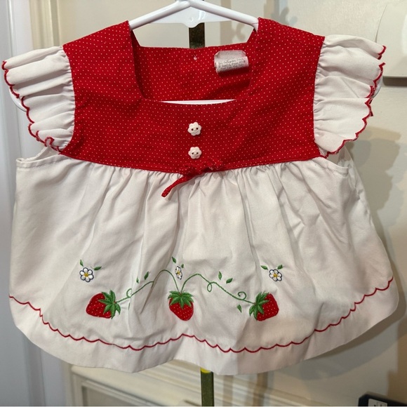 Vintage Embroidered Strawberry Shirt - Picture 1 of 8